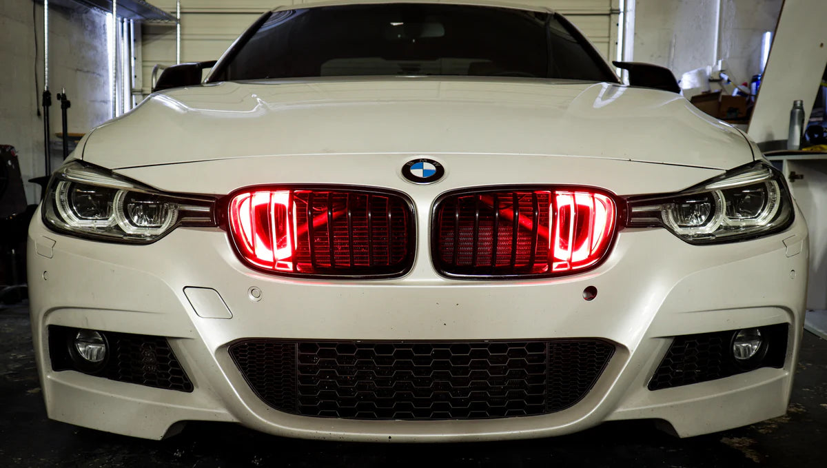 2012-2019 BMW F30 (3-Series)
and 2013-2020 BMW F32 (4-Series) Dual BIG MOUTH LIT KIT Ram Air Intake Scoops (2-3 Weeks Lead Time)